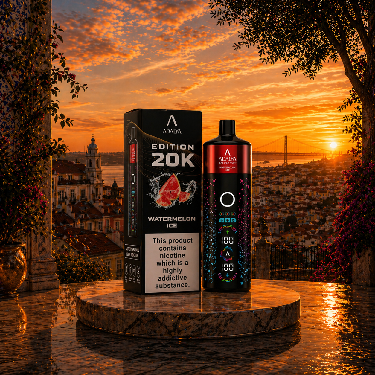 Adalya ADL PRO360 20K Portugal Vape Descartável Watermelon ice 20000 puffs - cigarro eletrónico descartável