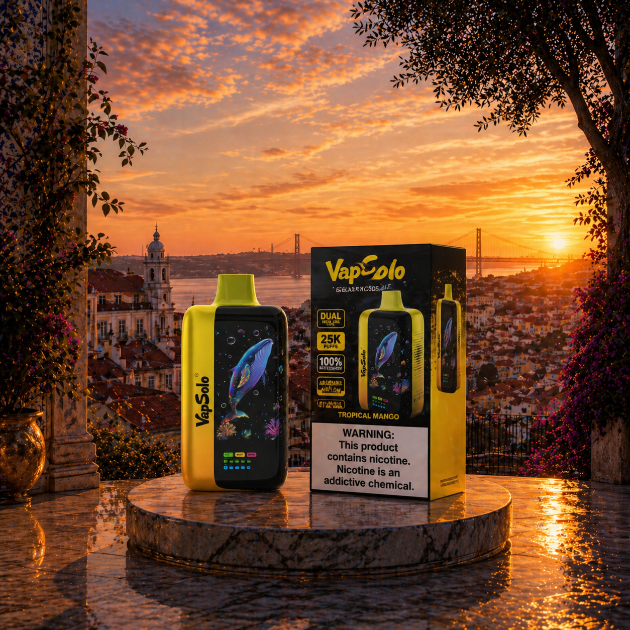 VapSolo Master 70K Portugal Vape Descartável Lemon Lime 70000 puffs - cigarro eletrónico descartável sabores de vape